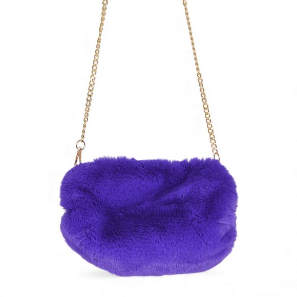 BNWT Faux Fur Winter Muff Convertible Crossbody Bag - Picture 2 of 4